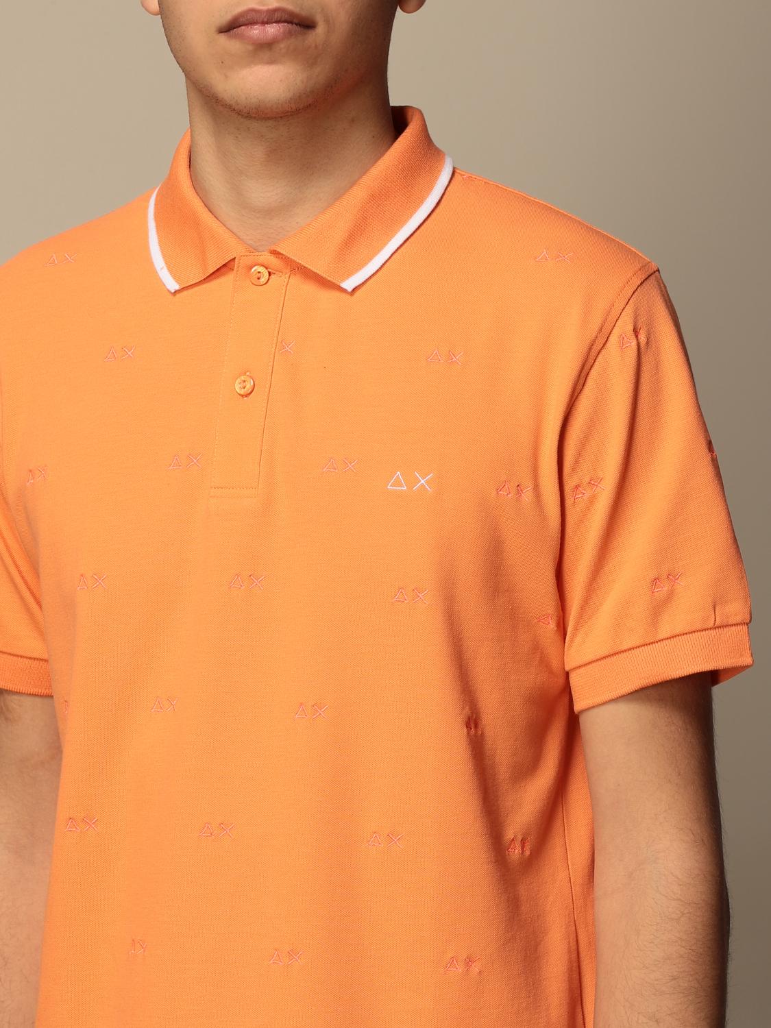 SUN68 POLO SHIRT: Sweater men Sun 68, Orange - Img 3