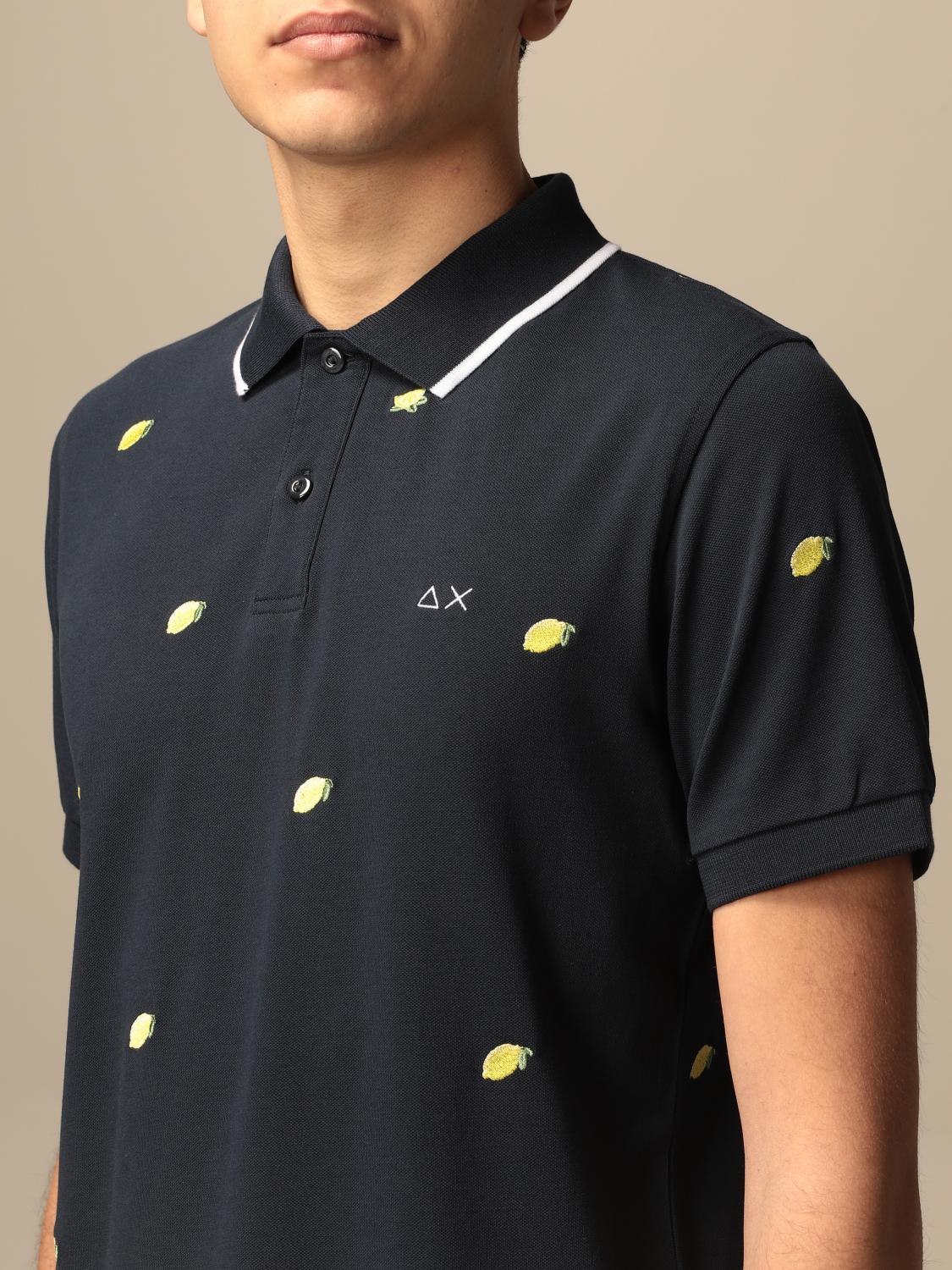 SUN68 POLO SHIRT: Sweater men Sun 68, Blue - Img 3