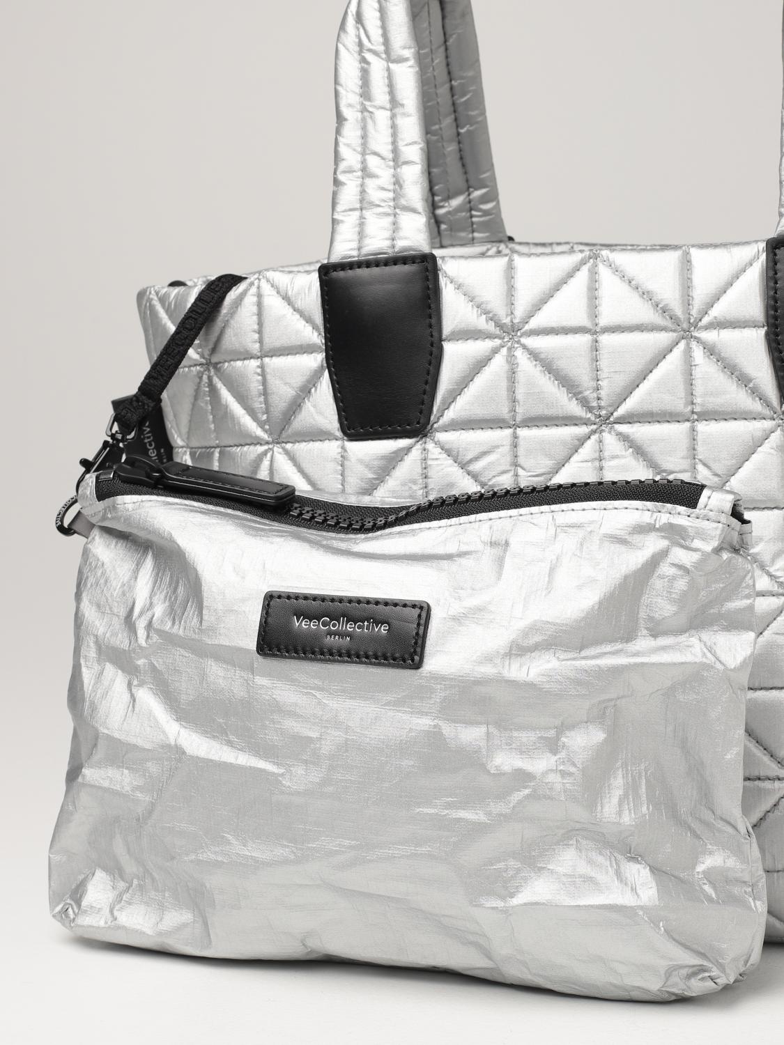 VEE COLLECTIVE BERLIN HANDTASCHE: Vee Collective Berlin Damen Handtasche, Silber - Img 3