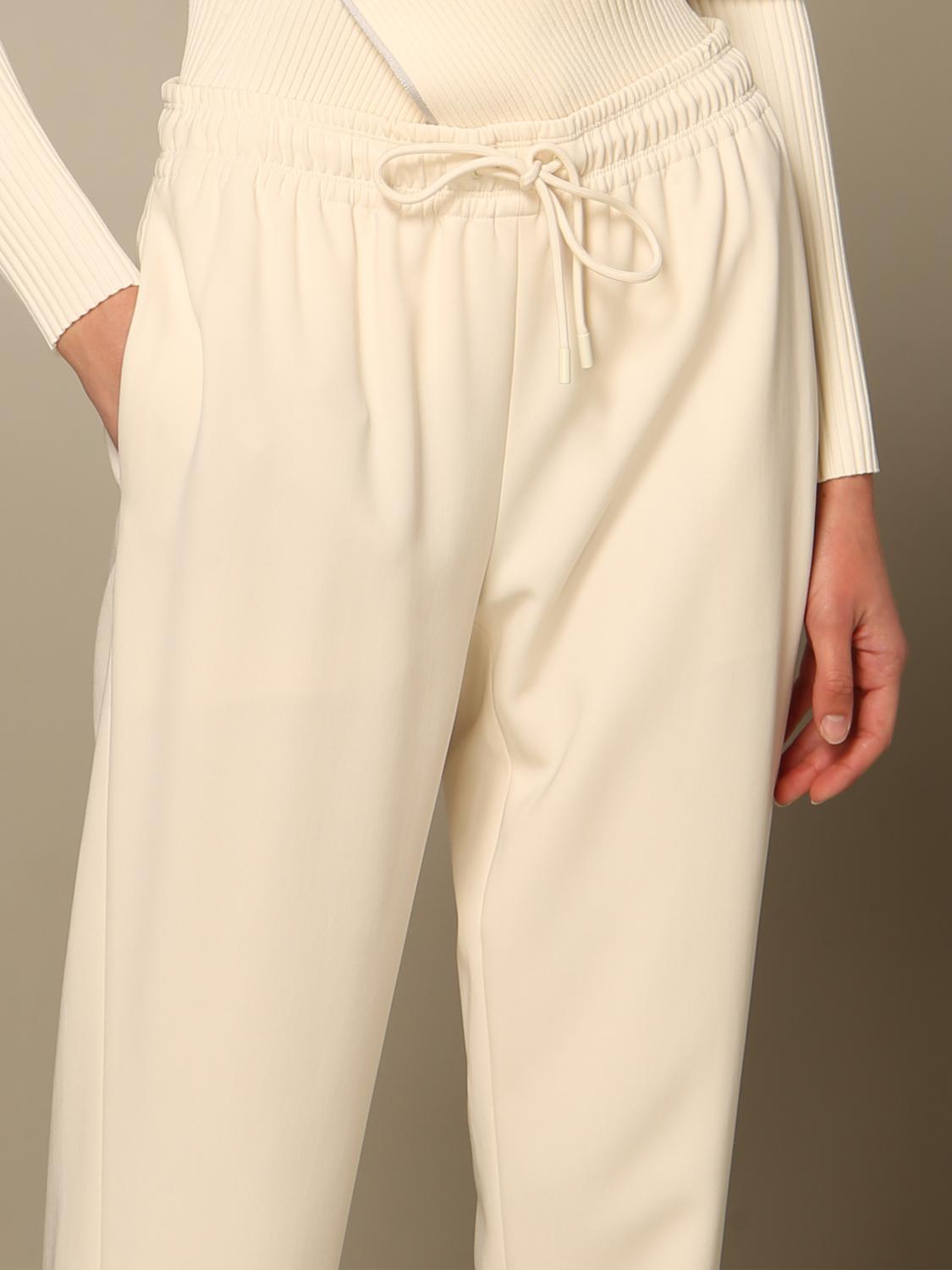 THEORY 裤子: 裤子 女士 Theory, 象牙色 - Img 3