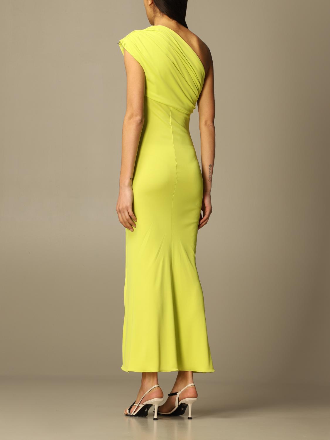 patrizia pepe green dress long in crepe jersey - Acid قفاطين