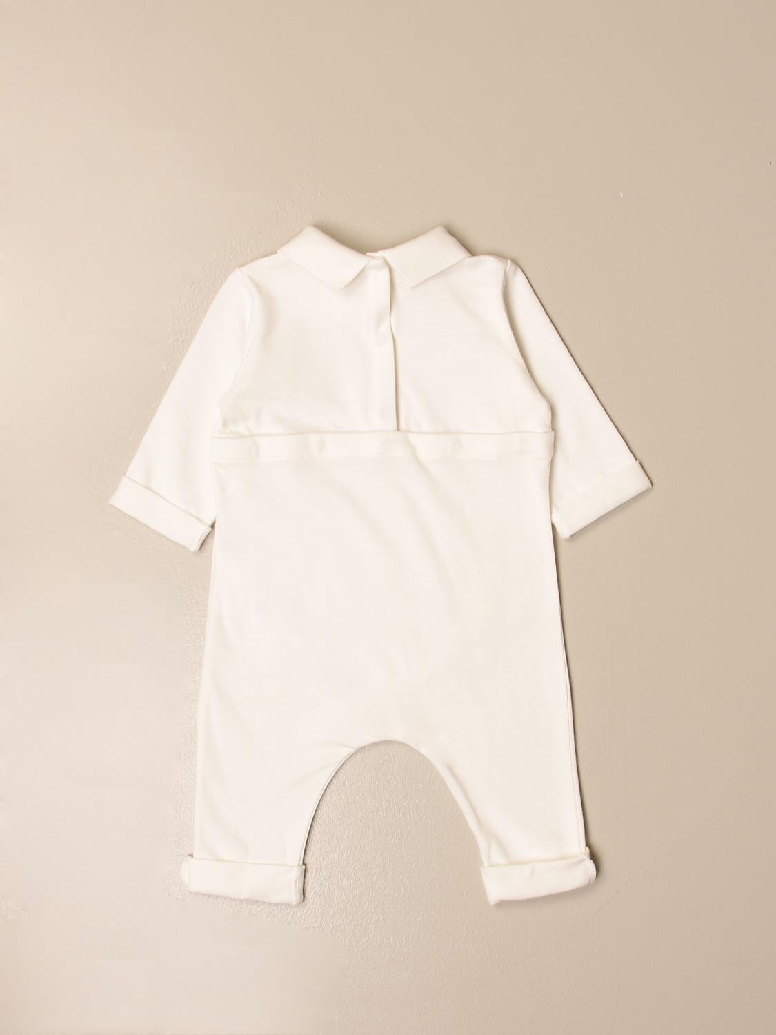 GUCCI PACK: Gucci jumpsuit + bib + hat set with Original logo, Milk - Img 2