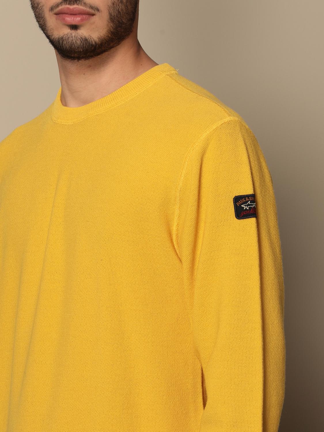 PAUL & SHARK MAGLIA: Maglia a girocollo Paul & Shark basic, Giallo - Img 3