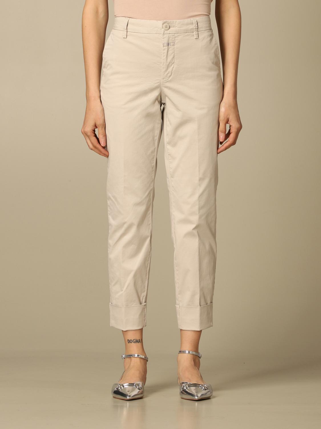 CLOSED PANTS: Pants women Closed, Beige - Img 1