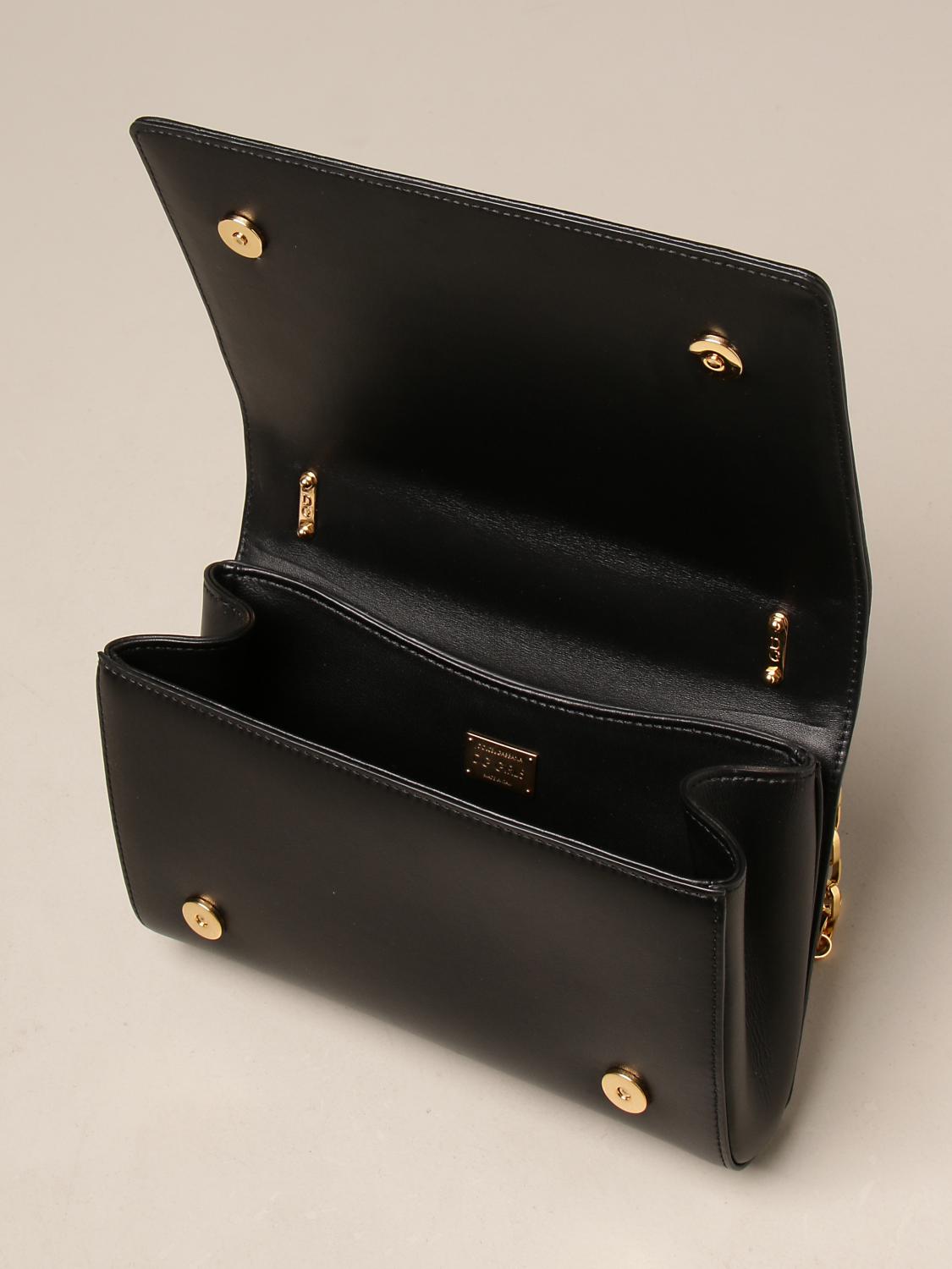 DOLCE & GABBANA: shoulder bags in lamb nappa with DG logo