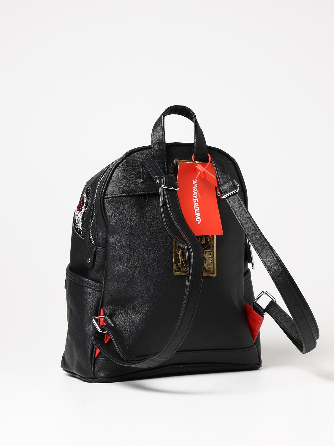 Sprayground backpack in vegan leather with glitter shark mouth