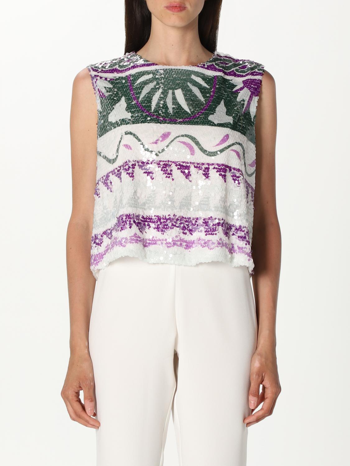 DUERRUOTE TOP: Top Duerruote con micro applicazioni, Lilla - Img 1
