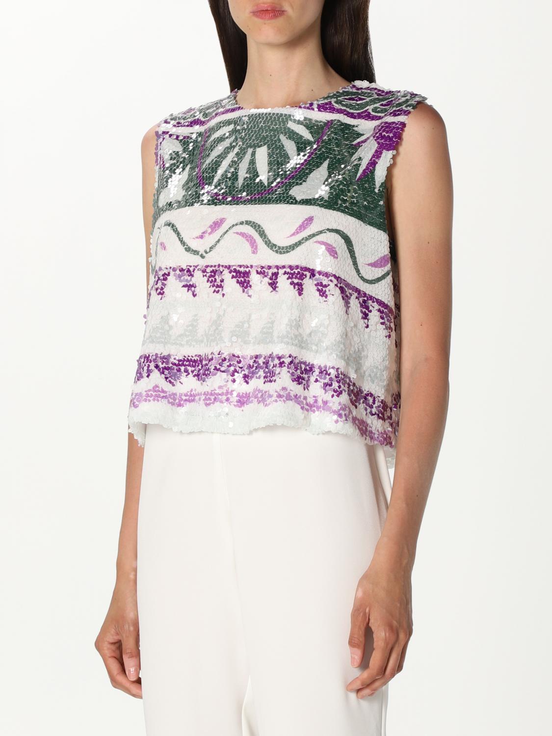 DUERRUOTE TOP: Top Duerruote con micro applicazioni, Lilla - Img 3