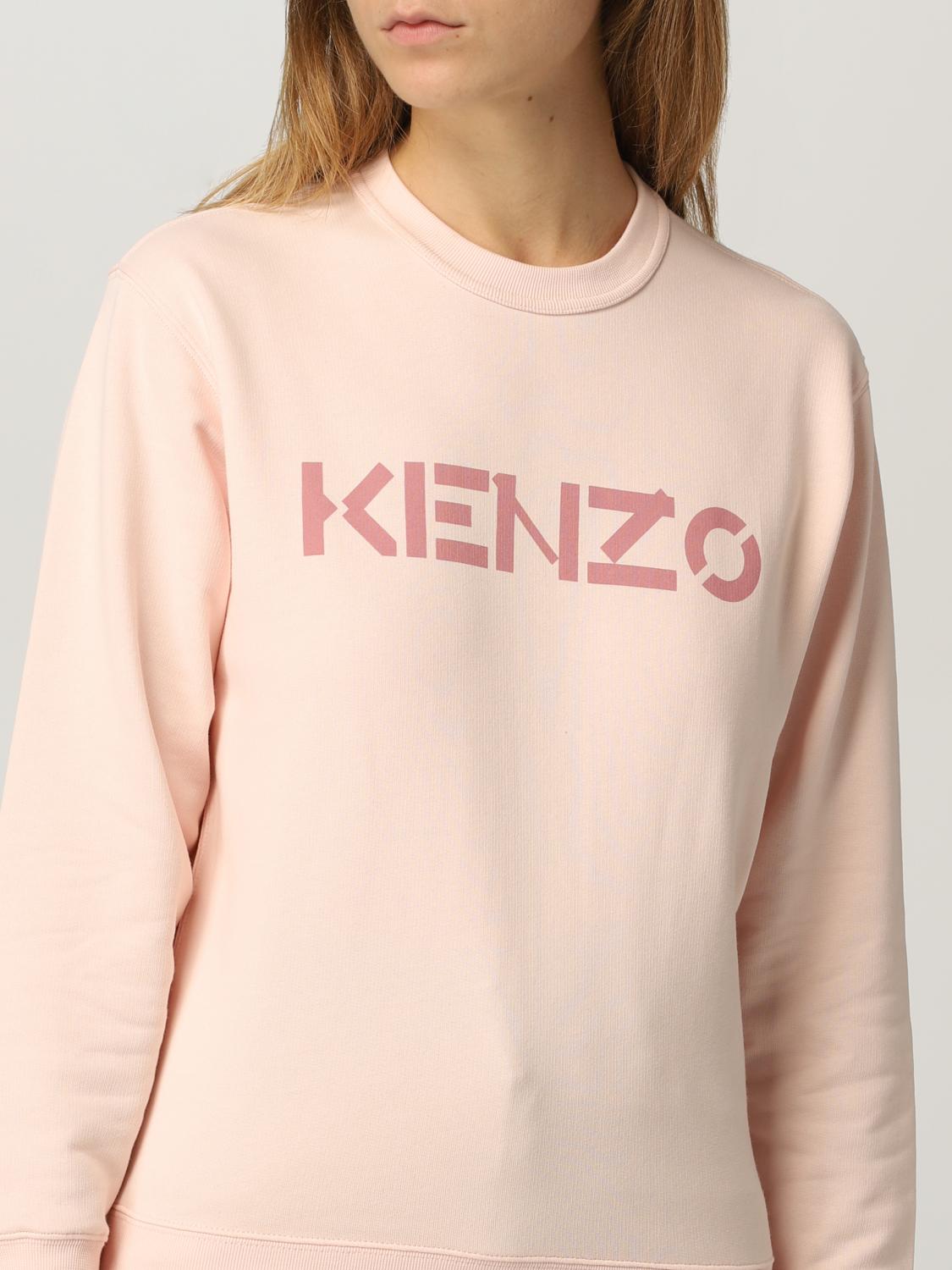 KENZO FELPA: Felpa Kenzo con logo X, Rosa - Img 3