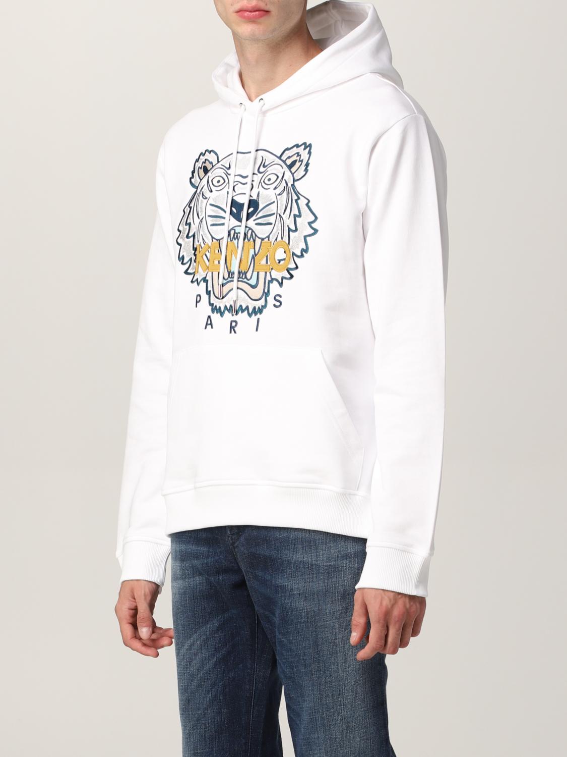 Kenzo sweatshirt with embroidered tiger - White | FB65SW3334XA