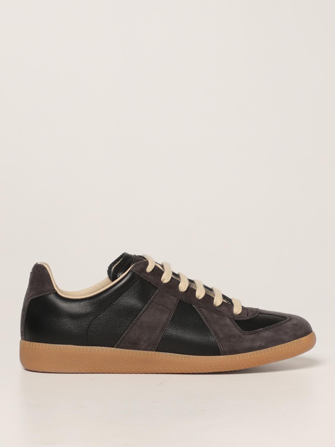 MAISON MARGIELA: Replica sneakers in leather and suede - Black