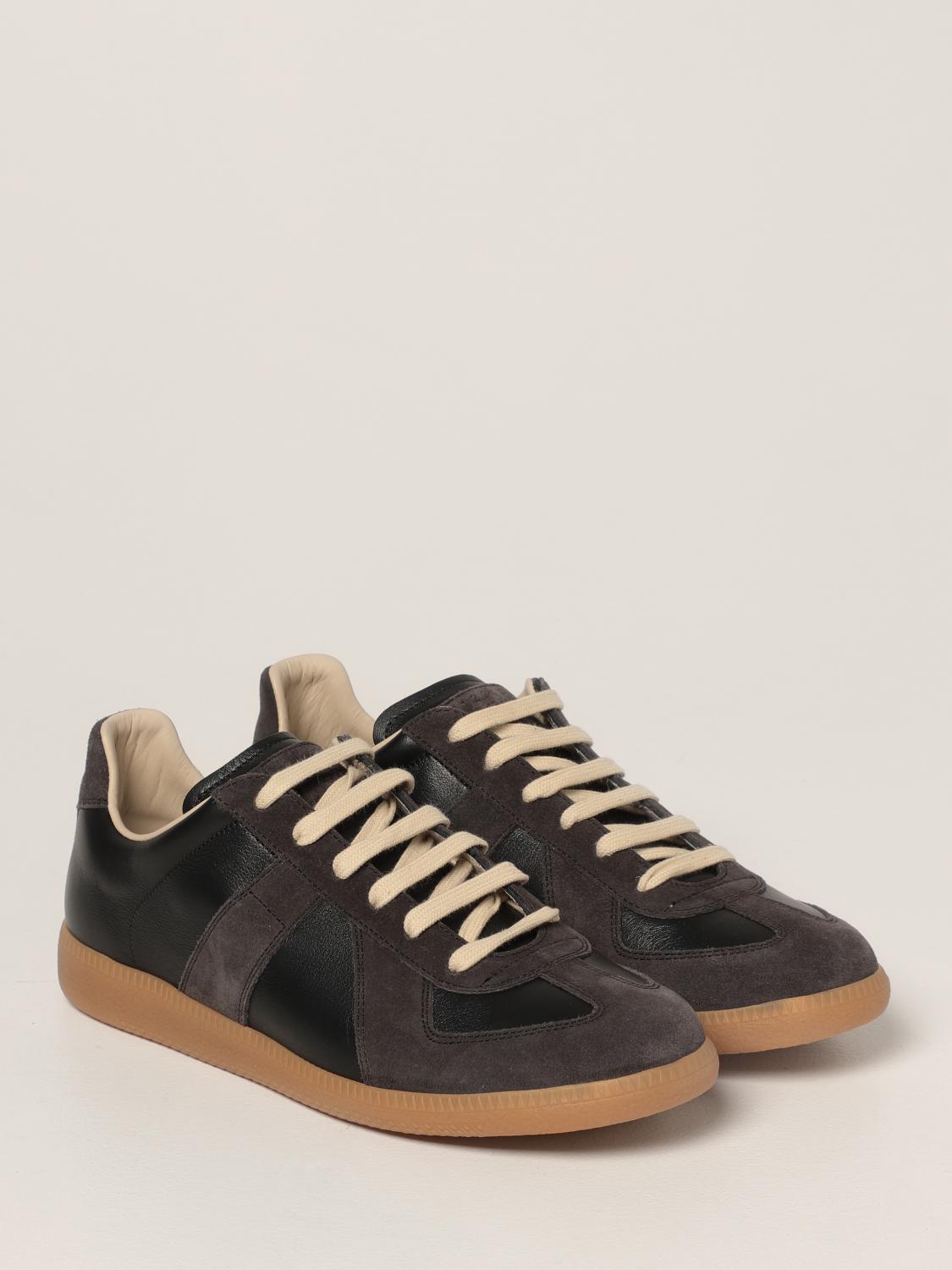 MAISON MARGIELA: Replica sneakers in leather and suede - Black
