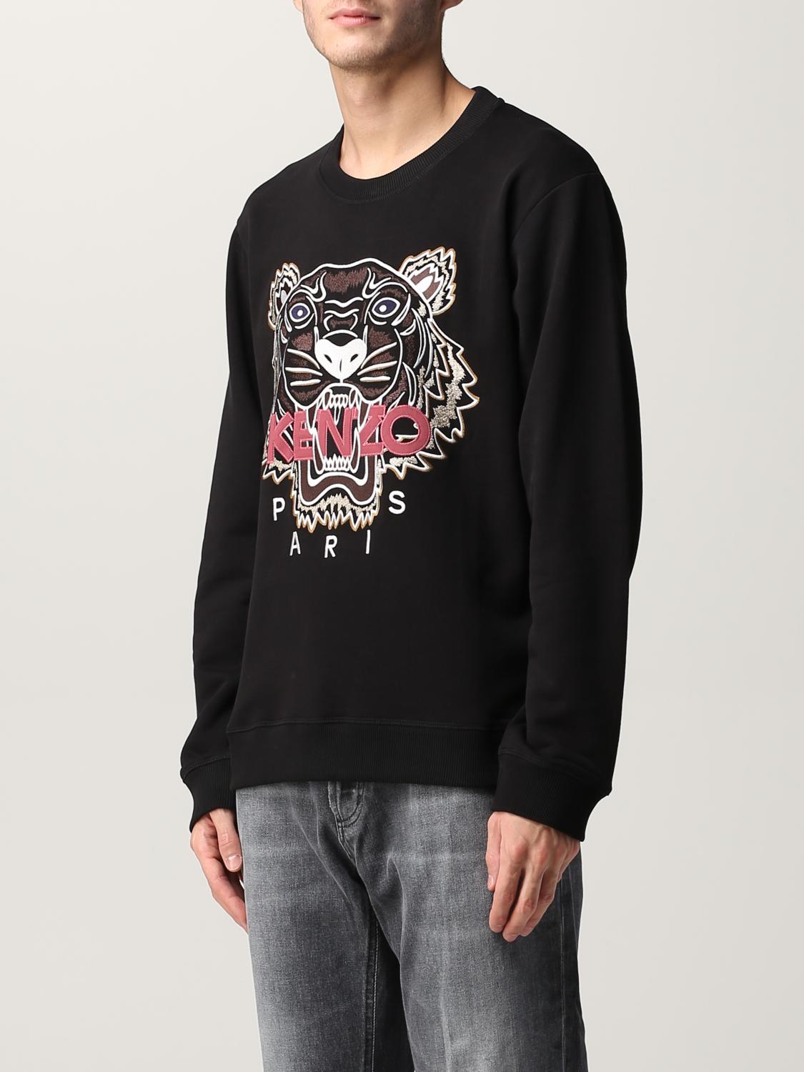 KENZO FELPA: Felpa Kenzo con tigre ricamata, Nero - Img 3