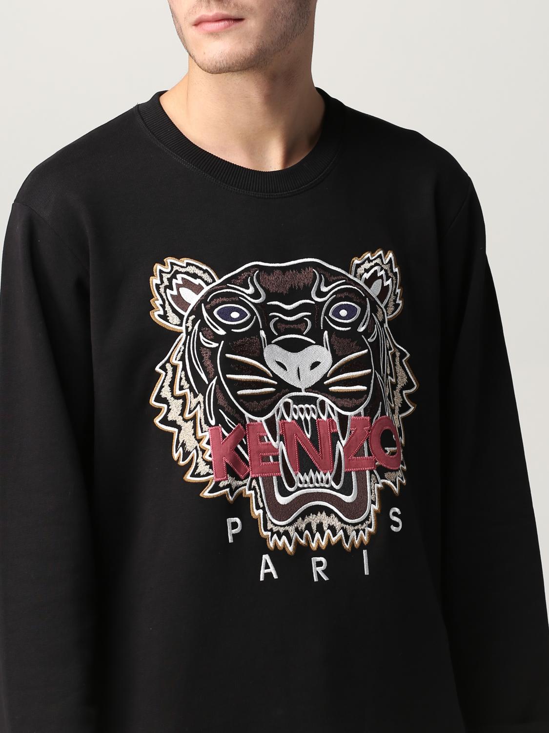 KENZO FELPA: Felpa Kenzo con tigre ricamata, Nero - Img 4