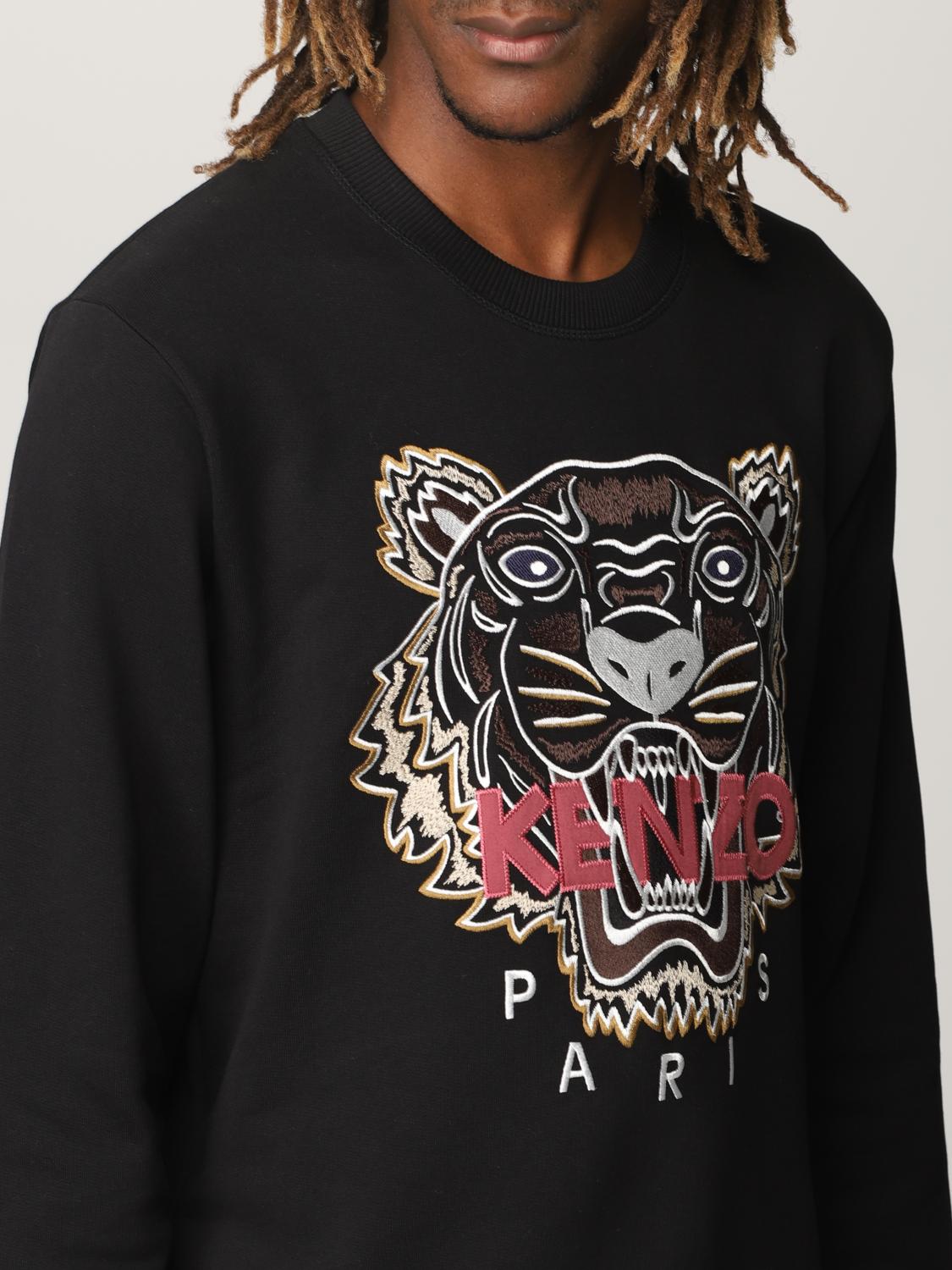 KENZO FELPA: Felpa Kenzo con tigre ricamata, Nero - Img 5
