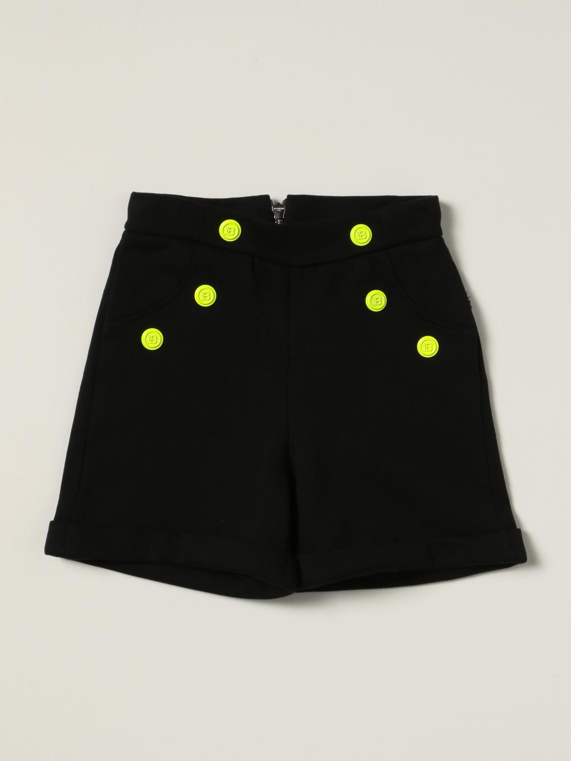 BALMAIN PANTALONES CORTOS: Pantalón niños Balmain, Negro 1 - Img 1