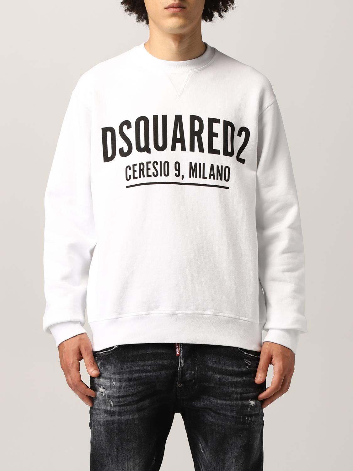 DSQUARED2: crewneck sweatshirt with logo - White | Dsquared2