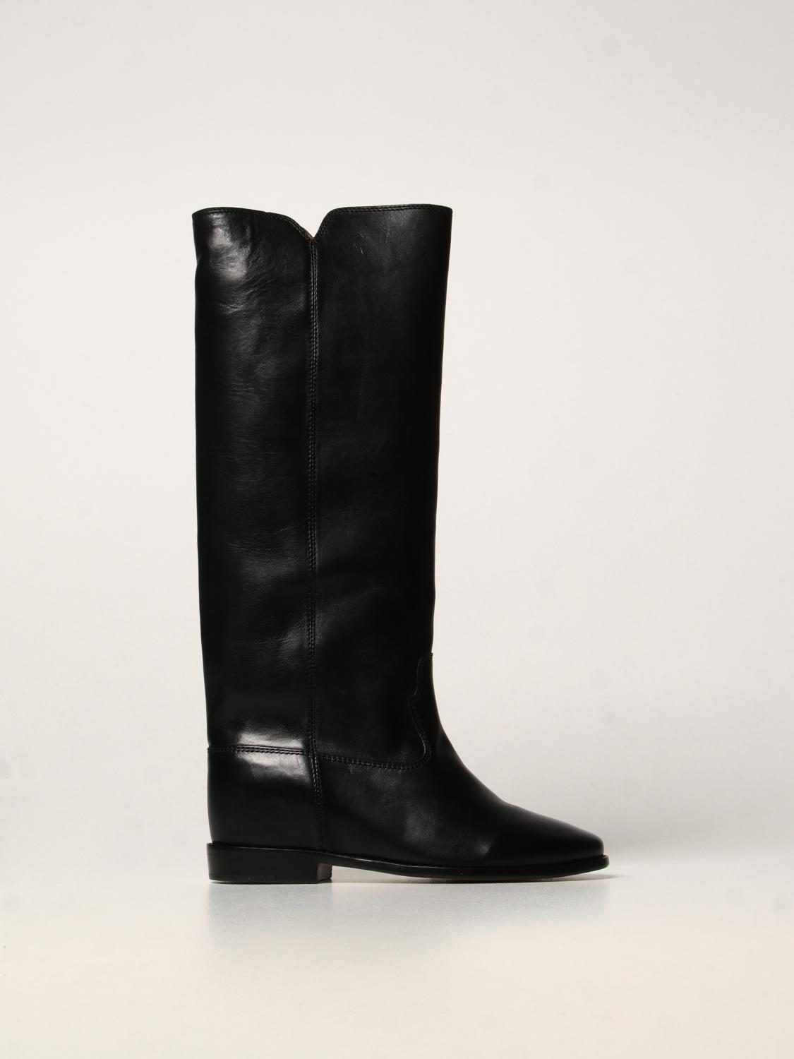 ISABEL MARANT Chess leather boots Black Isabel Marant boots BT000800M104S online at GIGLIO.COM