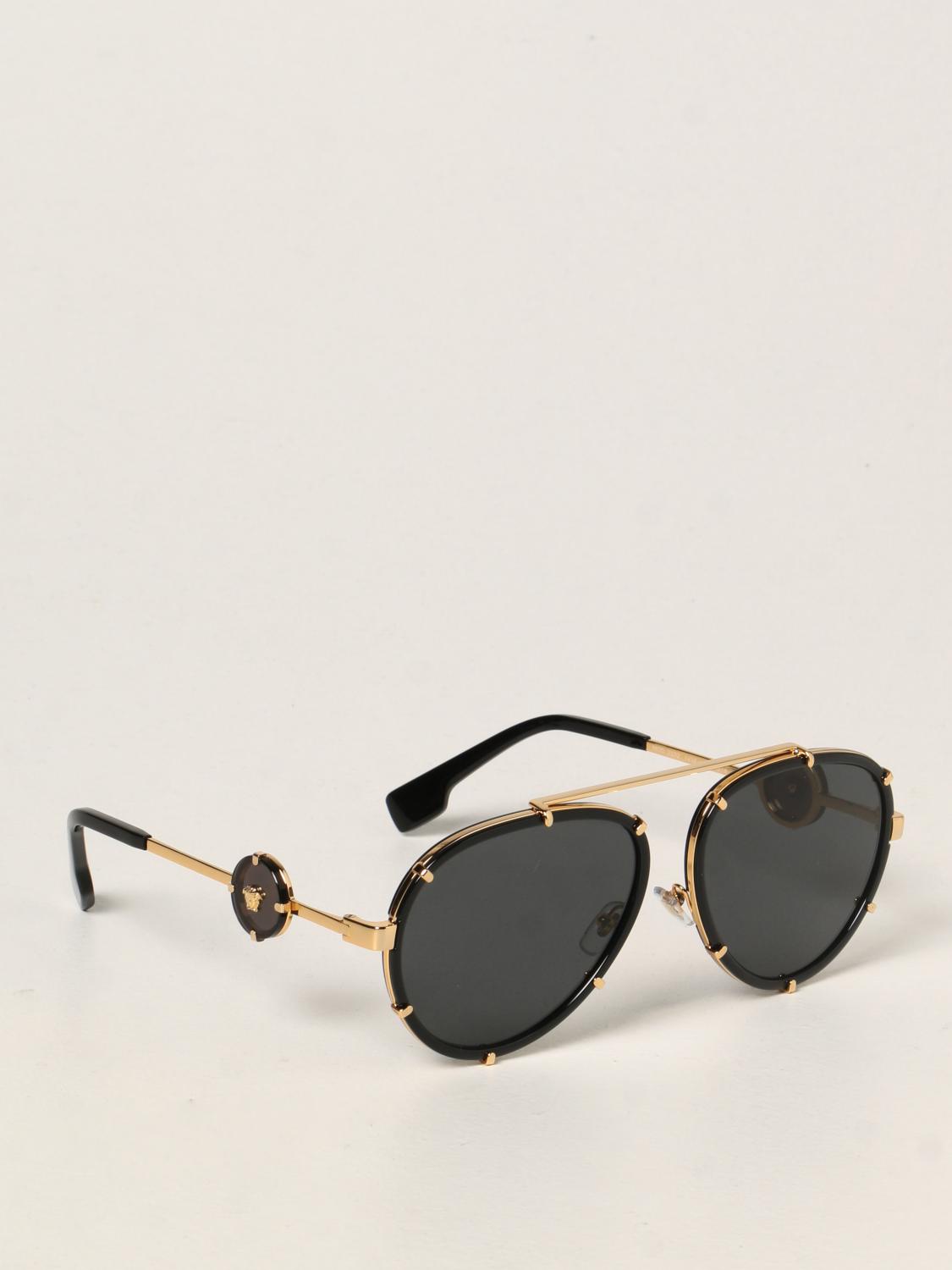 VERSACE: Lunettes femme Noir Lunettes De Soleil Versace MOD