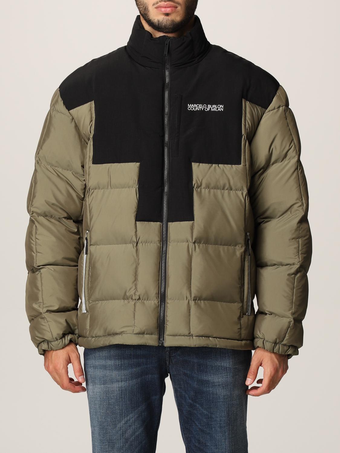 Marcelo burlon down jacket deals