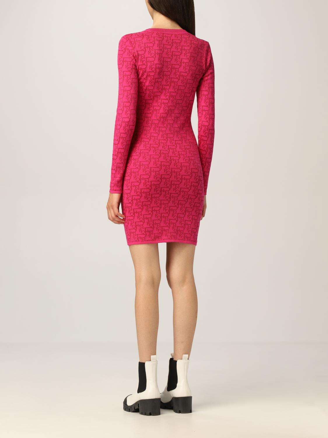 Pinko short knitted dress - Fuchsia