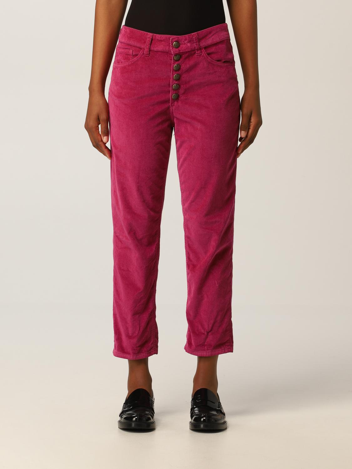 DONDUP PANTS: Pants women Dondup, Fuchsia - Img 1