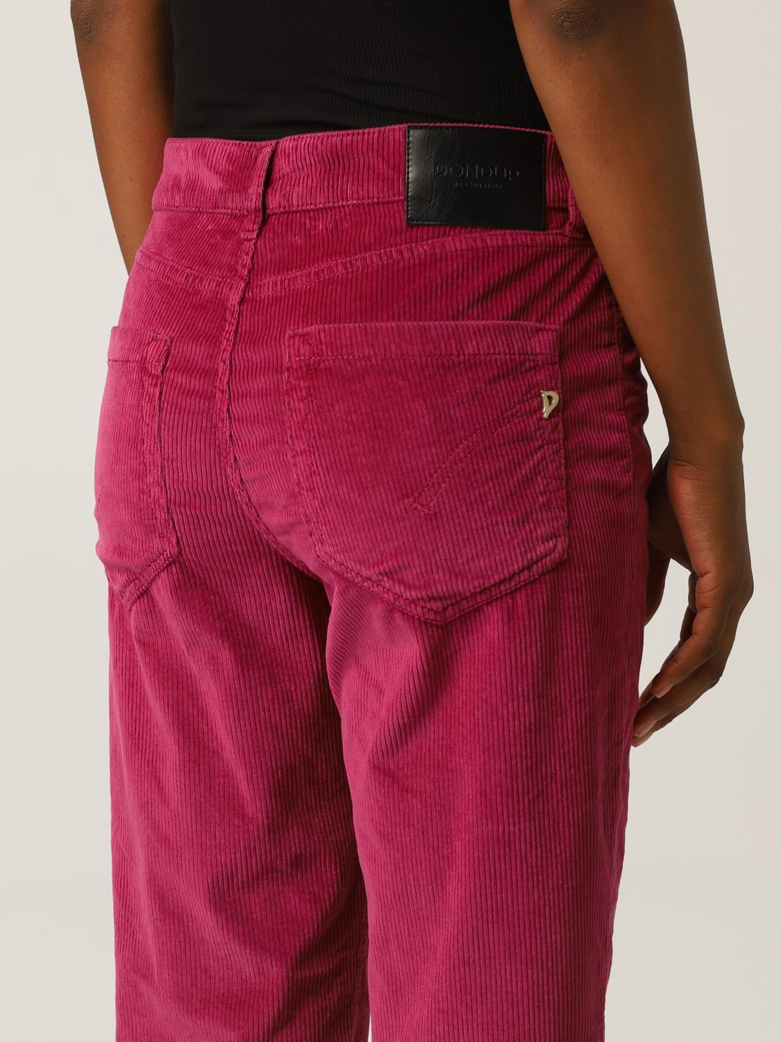 DONDUP PANTS: Pants women Dondup, Fuchsia - Img 3