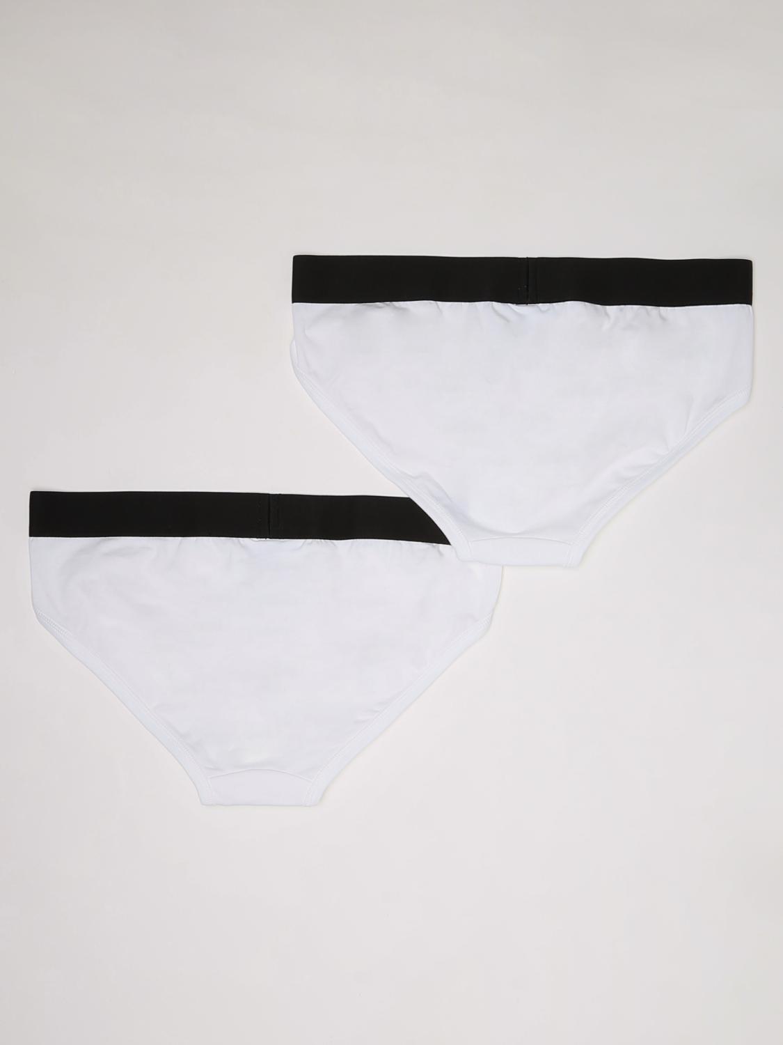 DSQUARED2 UNDERWEAR: Set of 2 Dsquared2 briefs with logo, White - Img 2