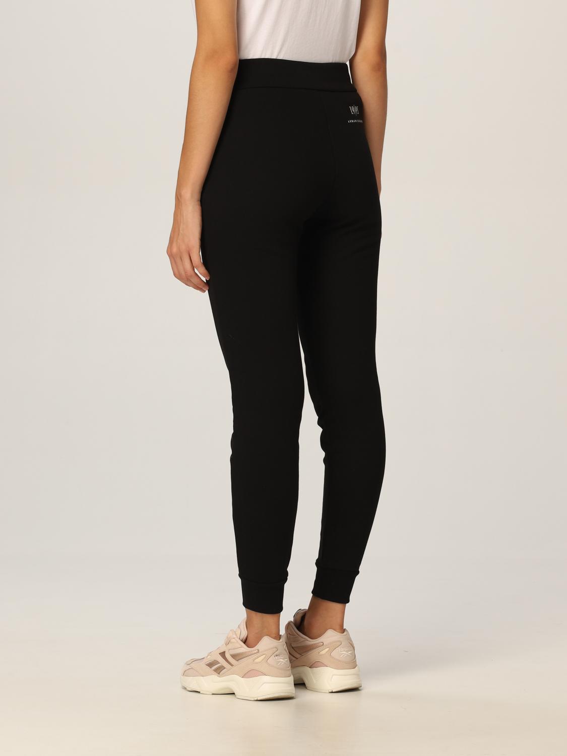 ARMANI EXCHANGE PANTALONI: Pantalone jogging Armani Exchange in cotone con logo, Nero - Img 2