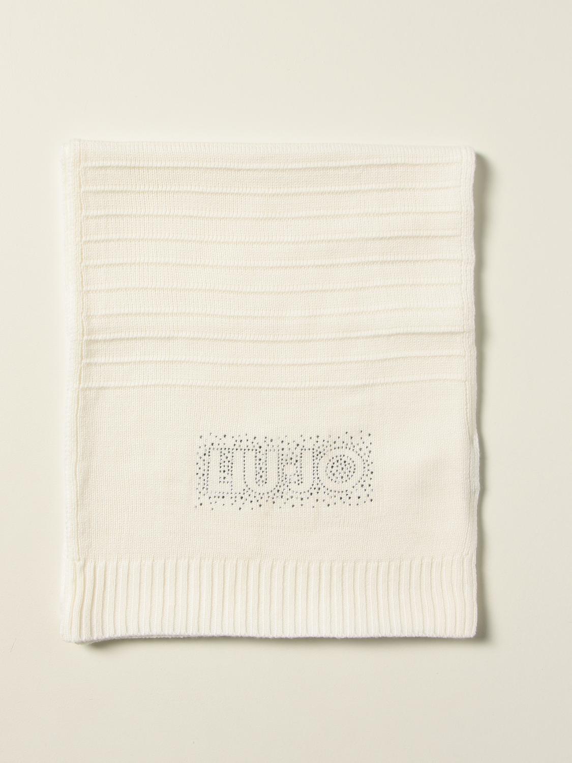 LIU JO SCIARPA: Sciarpa Liu Jo con logo di strass, Bianco - Img 1