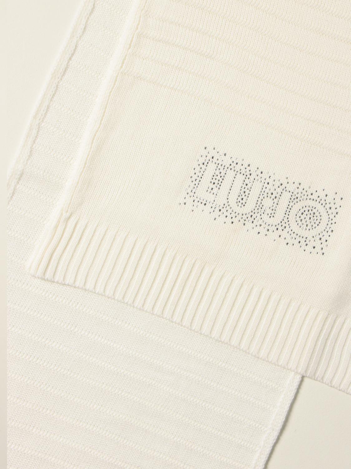 LIU JO SCIARPA: Sciarpa Liu Jo con logo di strass, Bianco - Img 3