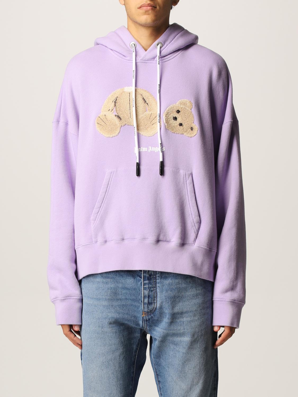 PALM ANGELS SWEATSHIRT: Palm Angels Herren Sweatshirt, Lila - Img 1