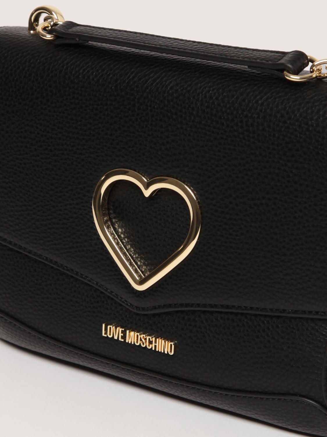 Love Moschino bag with metallic heart - Black | JC4318PP0DKP1