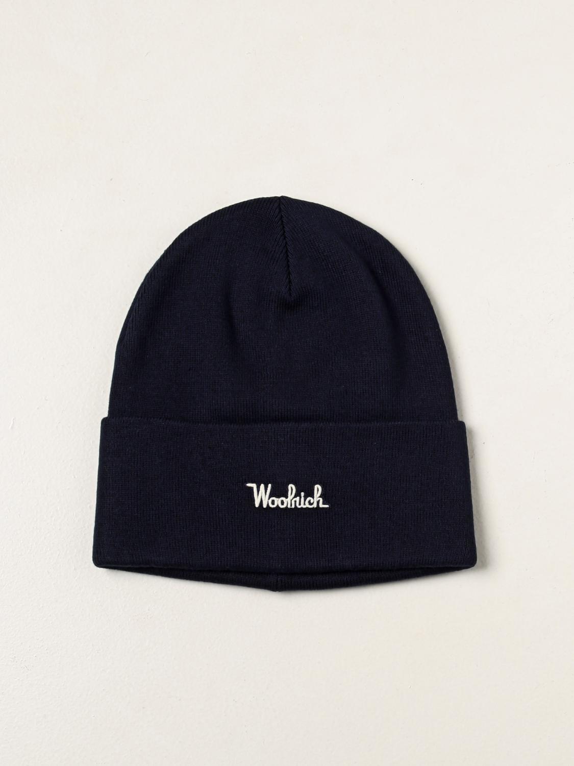 WOOLRICH HAT: Woolrich beret hat in wool blend, Blue - Img 1