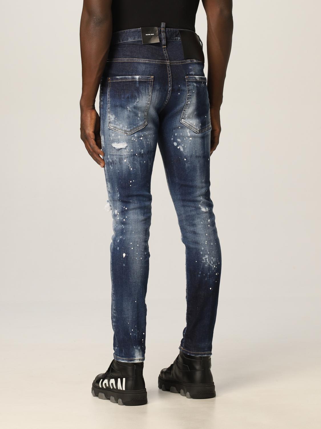 Dsquared2 Skater jeans in worn denim - Denim | S71LB0944S30685