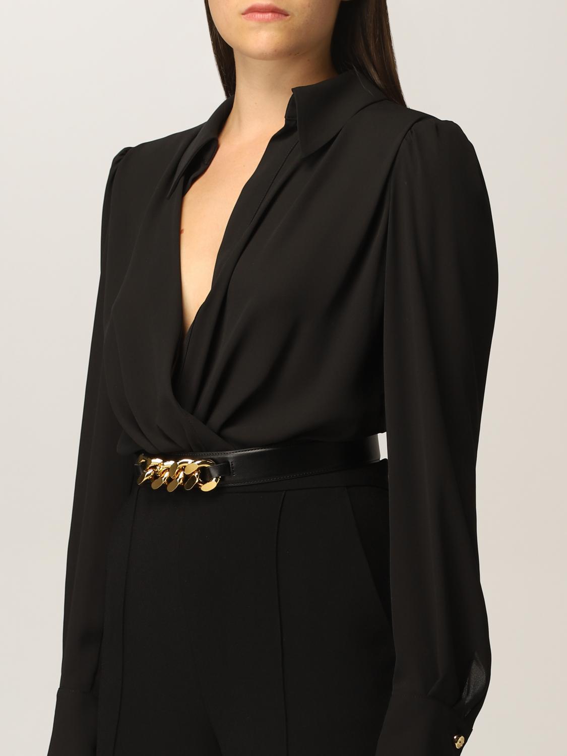ELISABETTA FRANCHI タキシード風 ジャンプスーツ Elisabetta Franchi