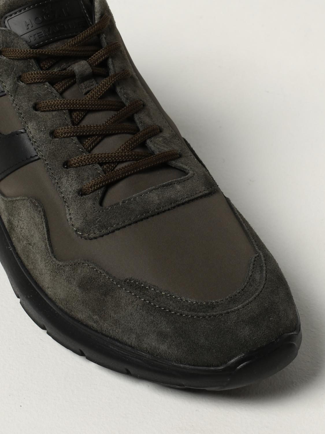 HOGAN SNEAKERS: Hogan sneakers in suede and nylon, Green - Img 4