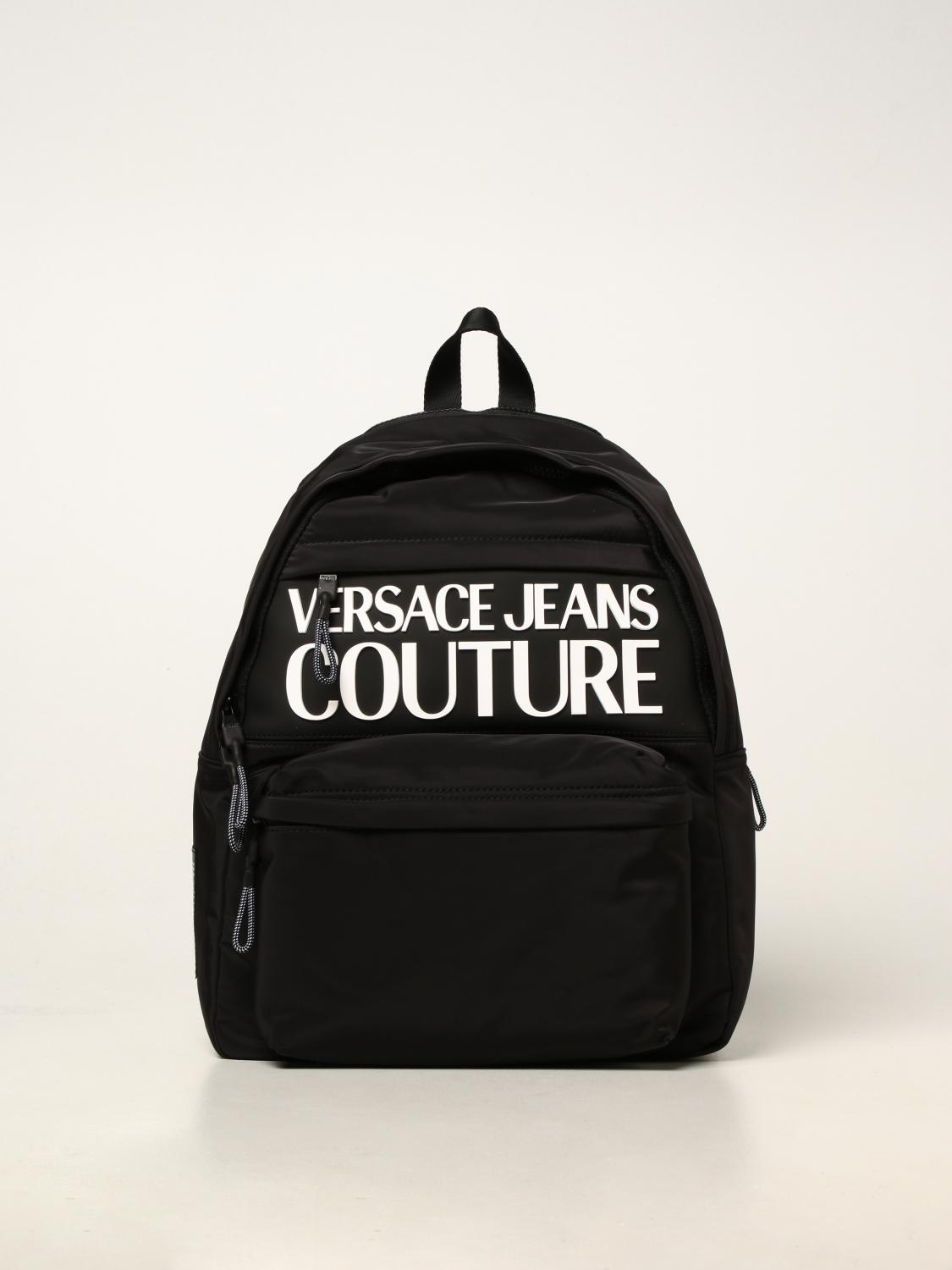 VERSACE JEANS COUTURE: Sac à dos homme Noir Sac À Dos Versace
