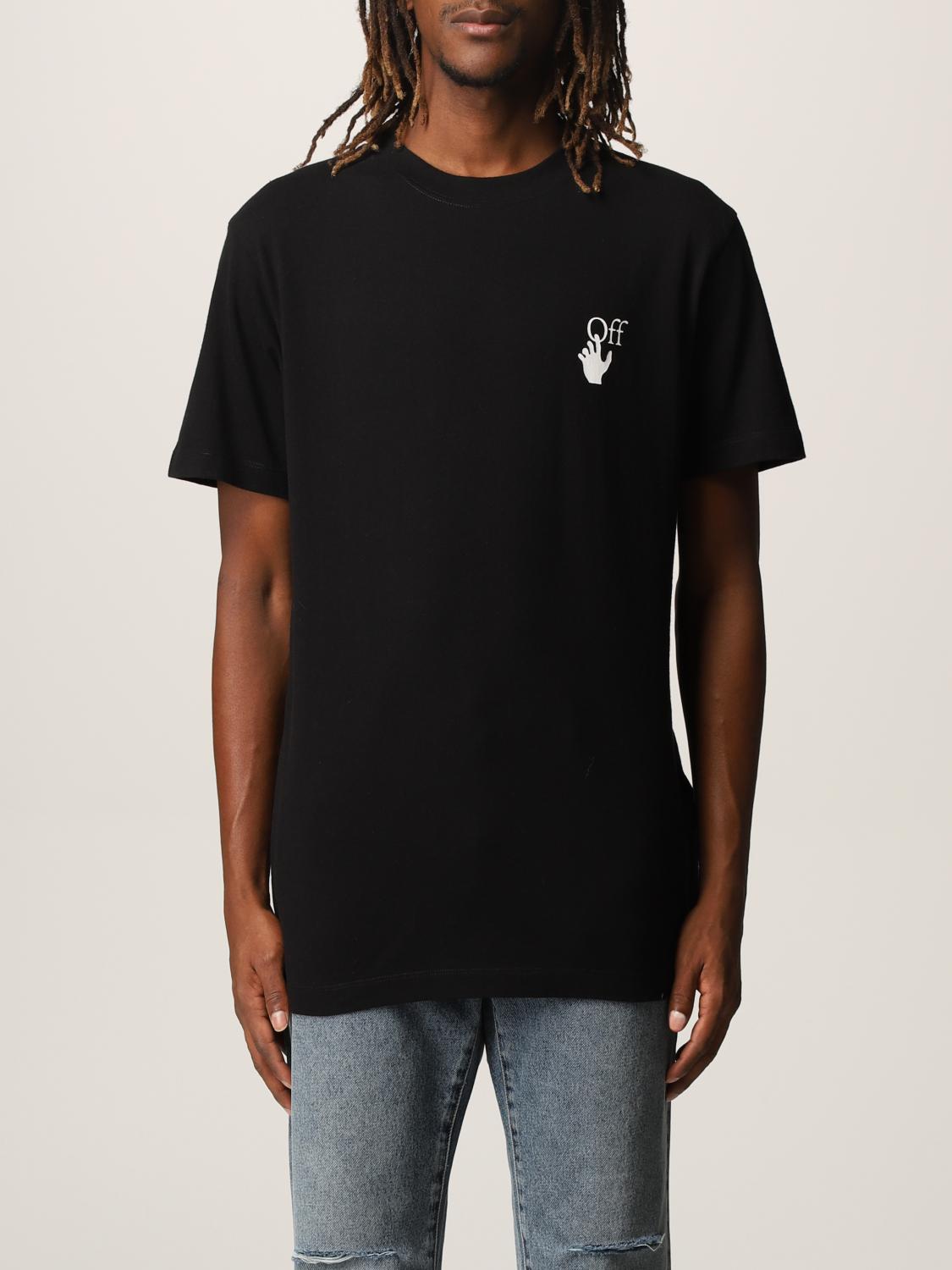 OFF-WHITE: T-shirt Off White in cotone con stampa posteriore