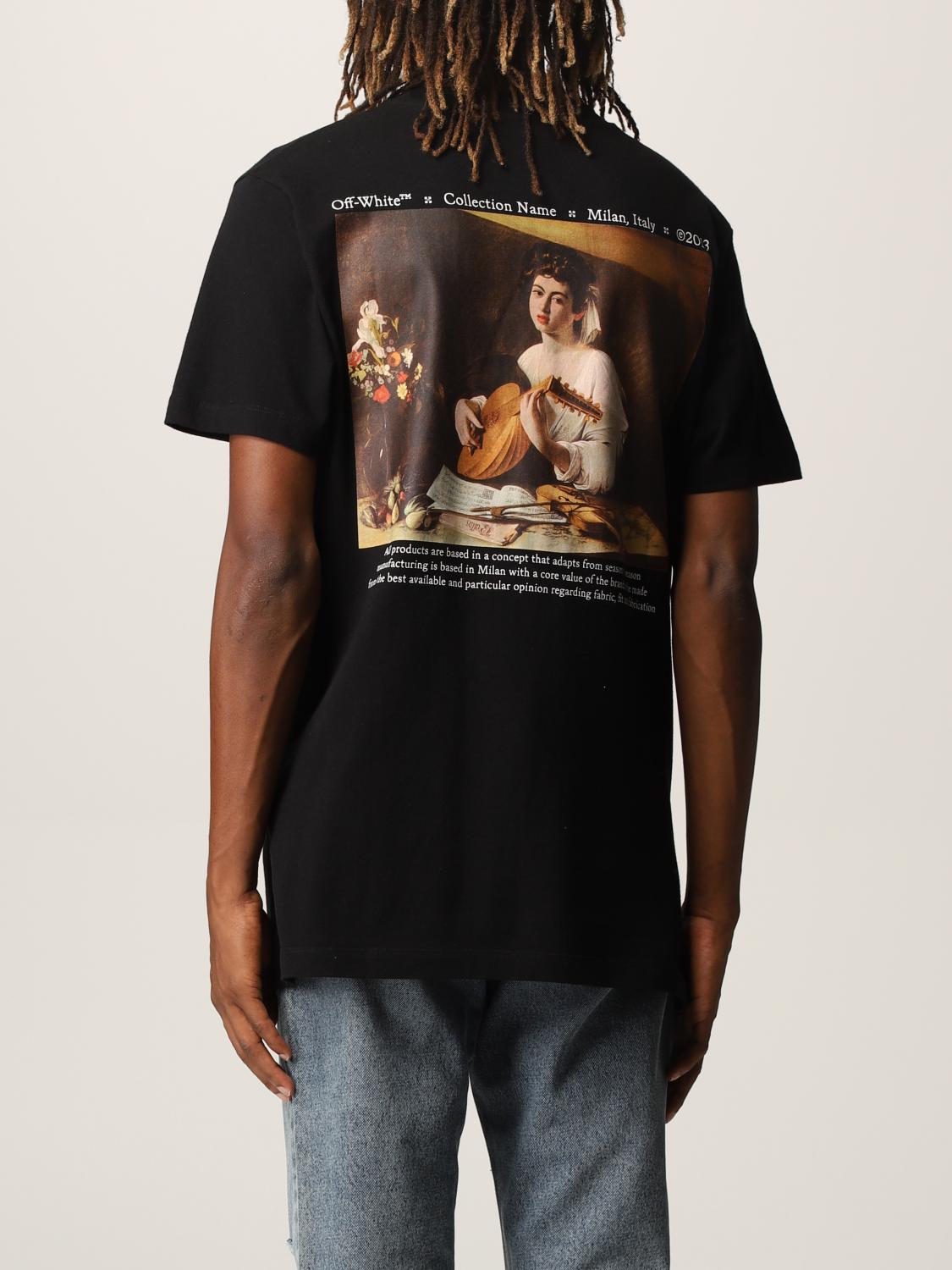 OFF-WHITE: T-shirt Off White in cotone con stampa posteriore