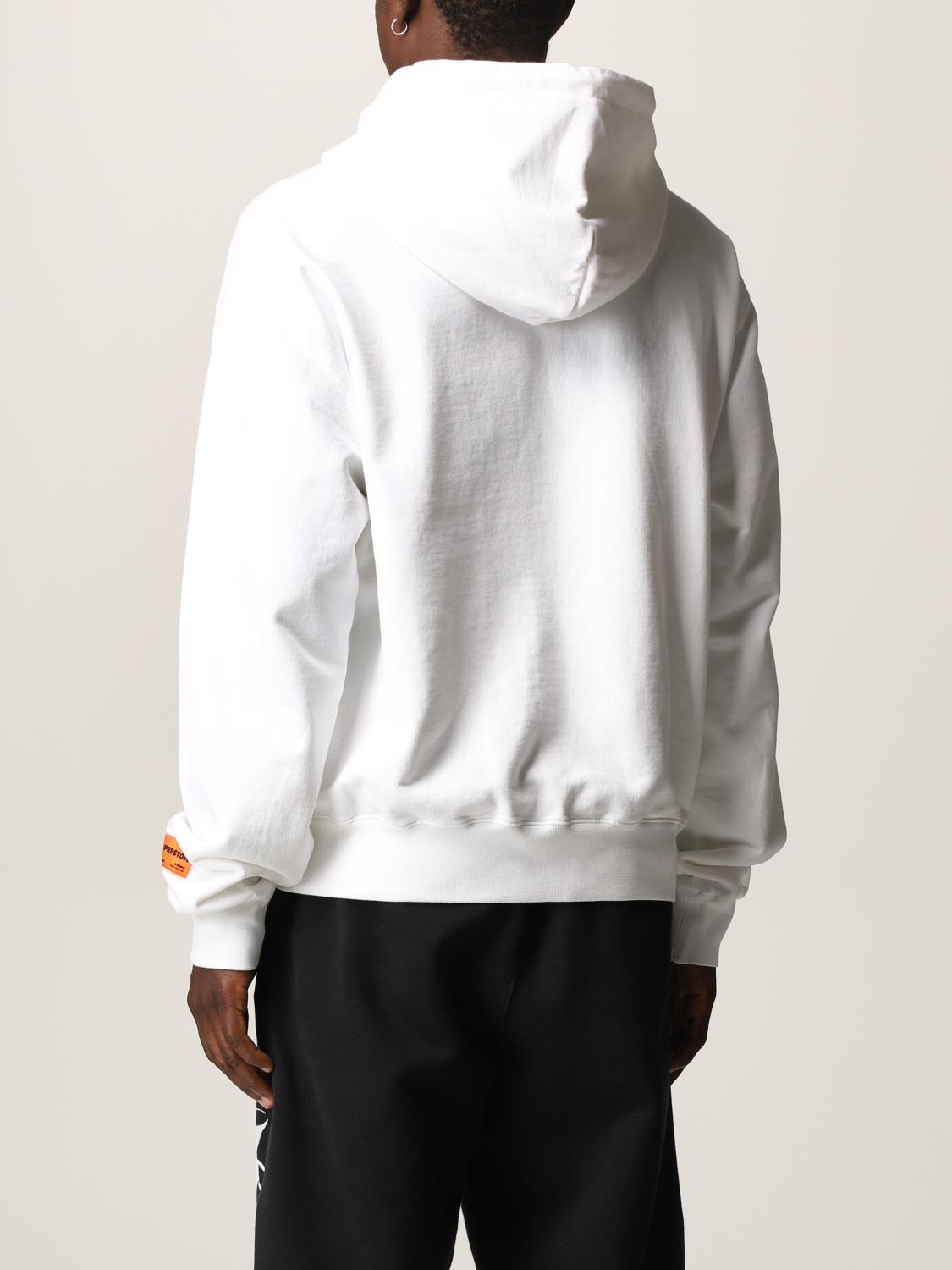 HERON PRESTON: organic cotton sweatshirt - White | Heron
