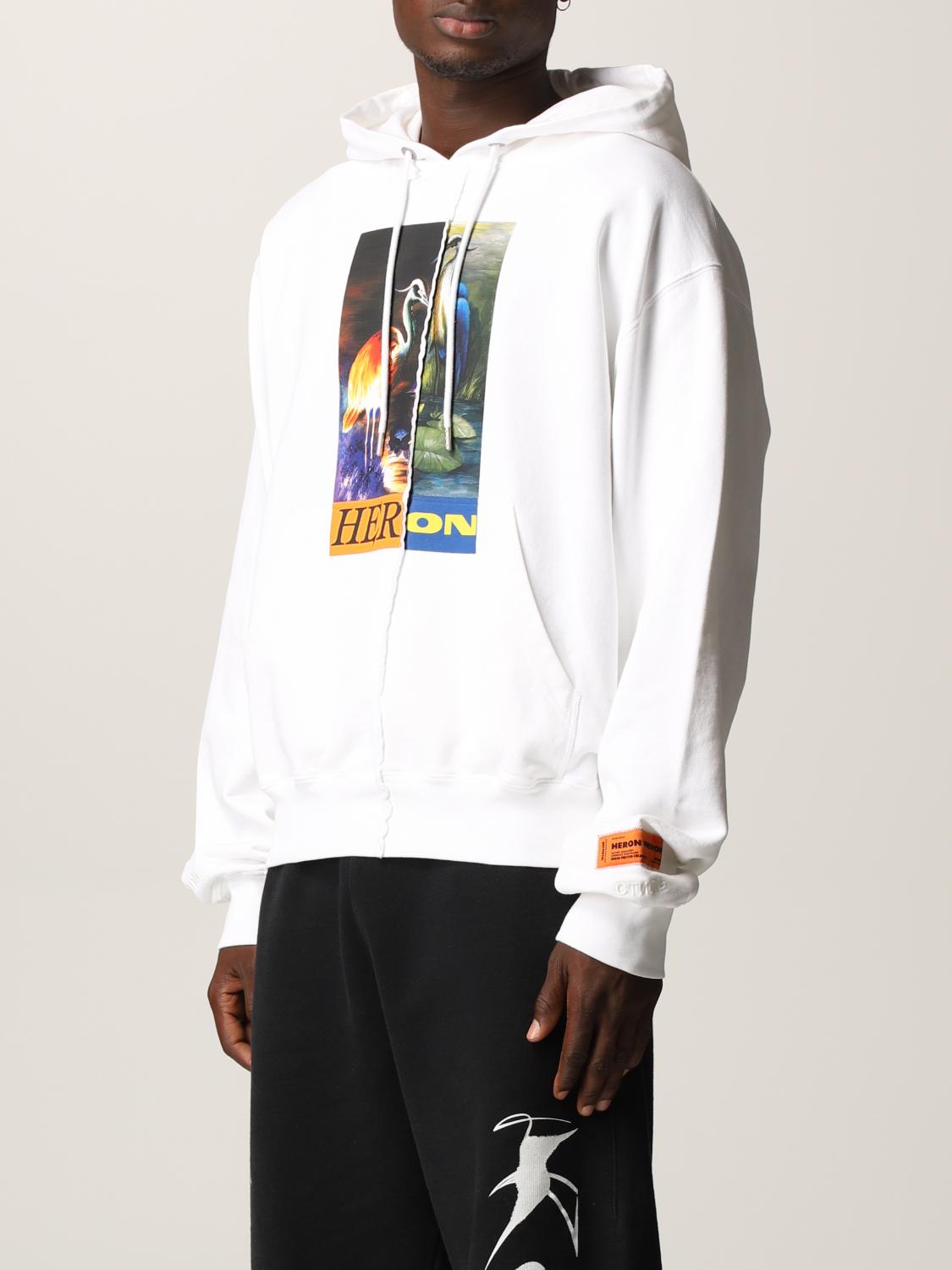 HERON PRESTON: organic cotton sweatshirt - White | Heron HERON PRESTON: organic cotton sweatshirt - White | Heron
