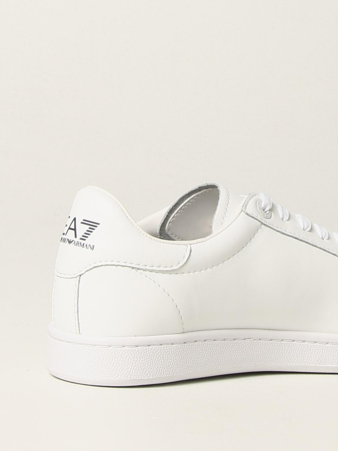EA7 SNEAKERS: Sneakers EA7 in pelle con logo, Bianco - Img 3