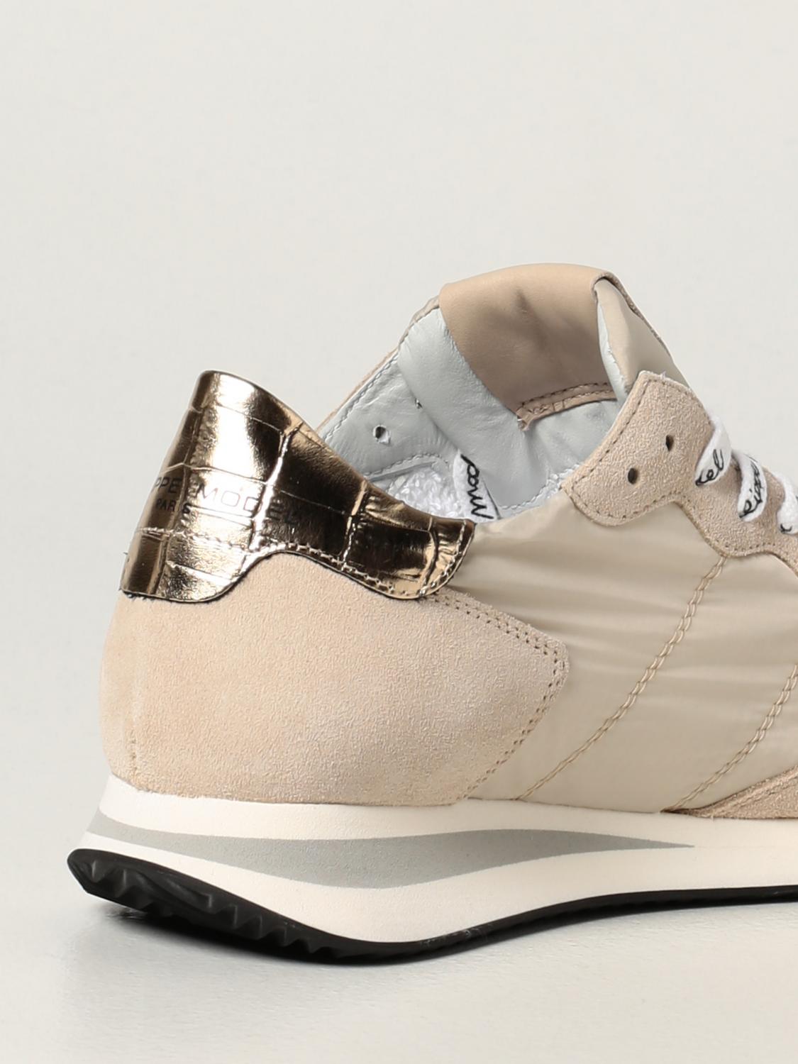 PHILIPPE MODEL PRLDLSD1LSD1 関税送料込 PHILIPPE MODEL: Trpx sneakers in nylon and suede - Beige