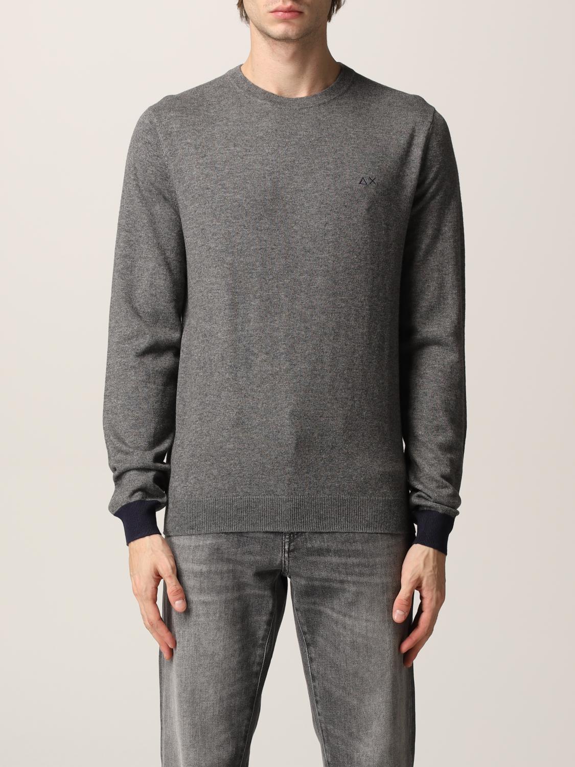 SUN68 SWEATER: Sweater men Sun 68, Grey - Img 1