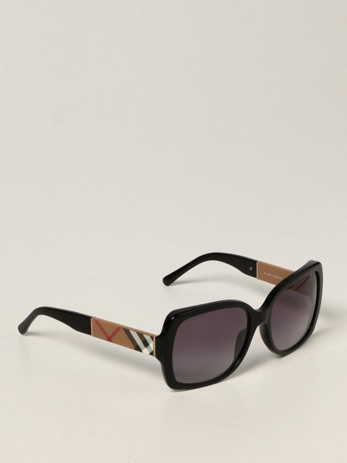 BURBERRY sunglasses in acetate Black Burberry sunglasses B 4160 online at GIGLIO.COM