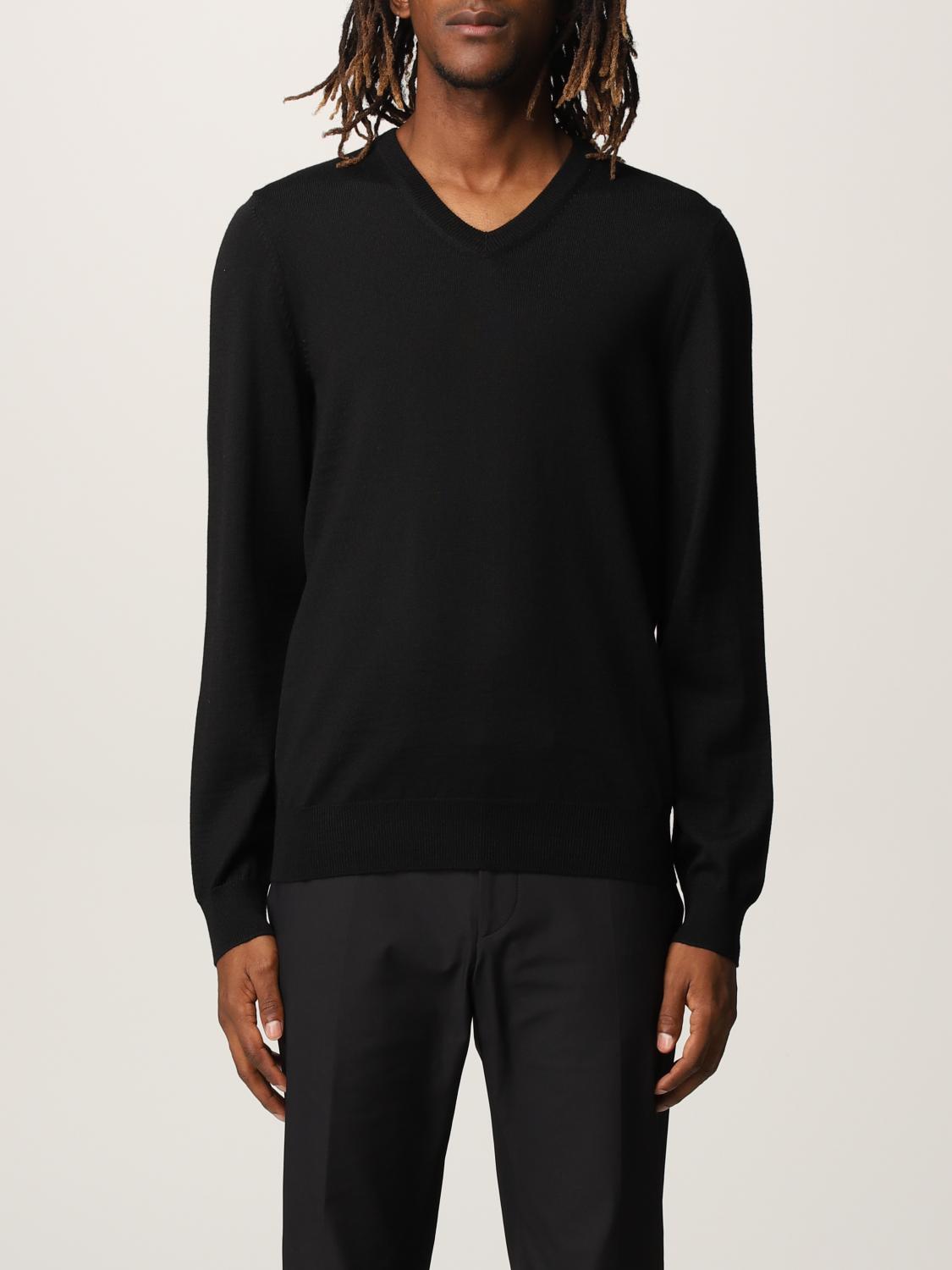HUGO SWEATER: Hugo Boss sweater in virgin wool, Black - Img 1