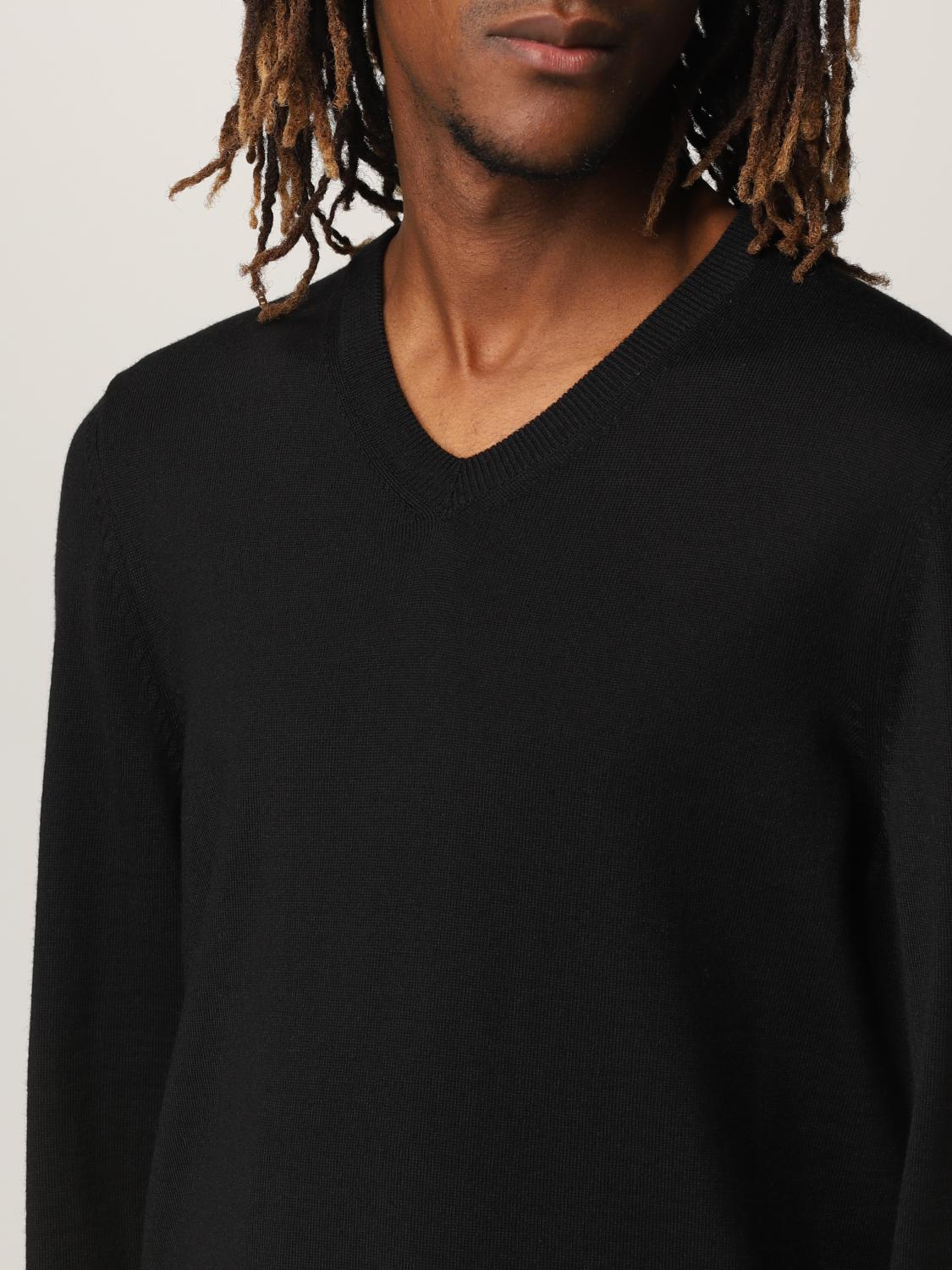 HUGO SWEATER: Hugo Boss sweater in virgin wool, Black - Img 3