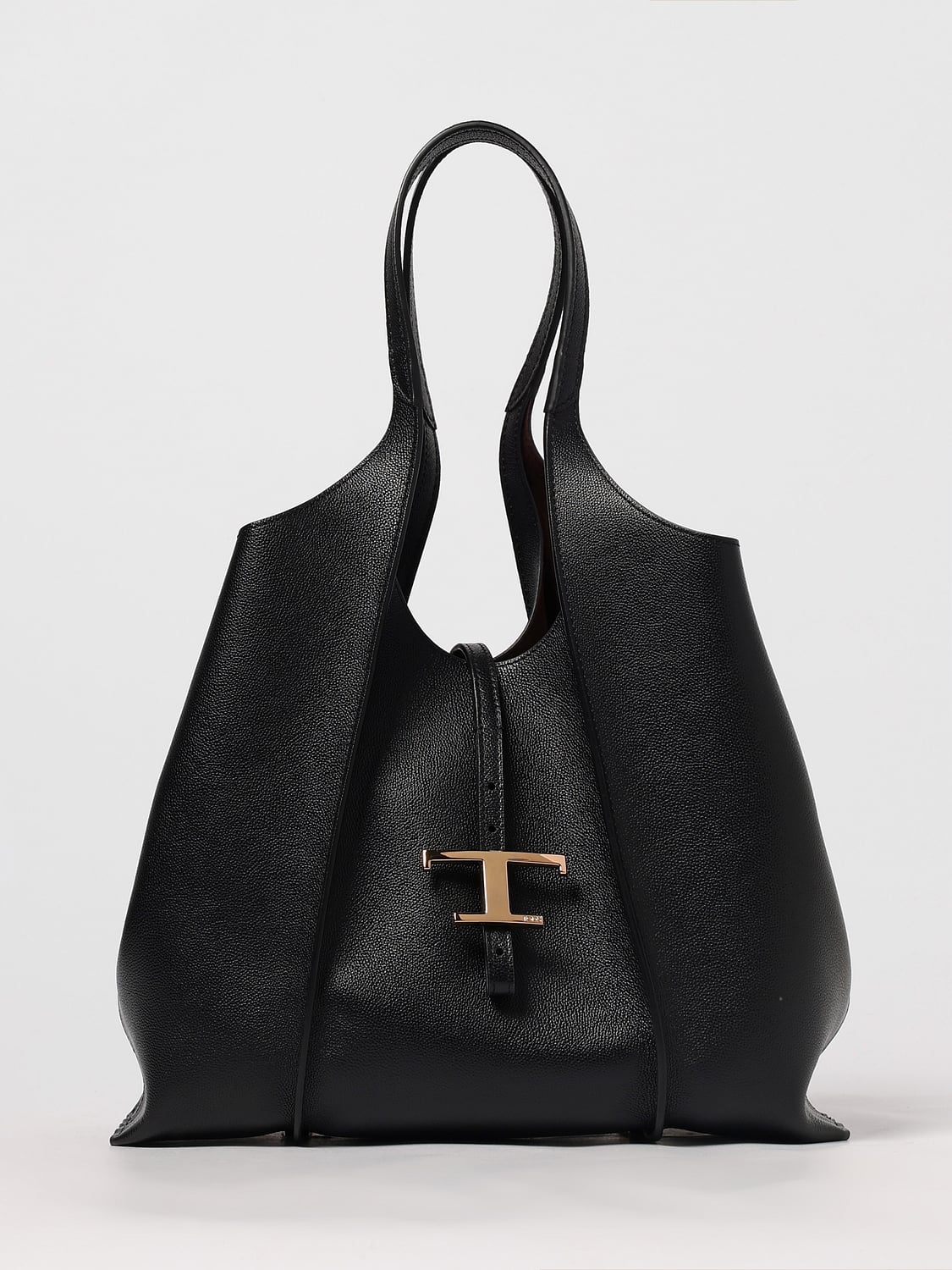 TOD'S BORSA A SPALLA: Borsa T Timeless Tod's in pelle a grana , Nero - Img 1