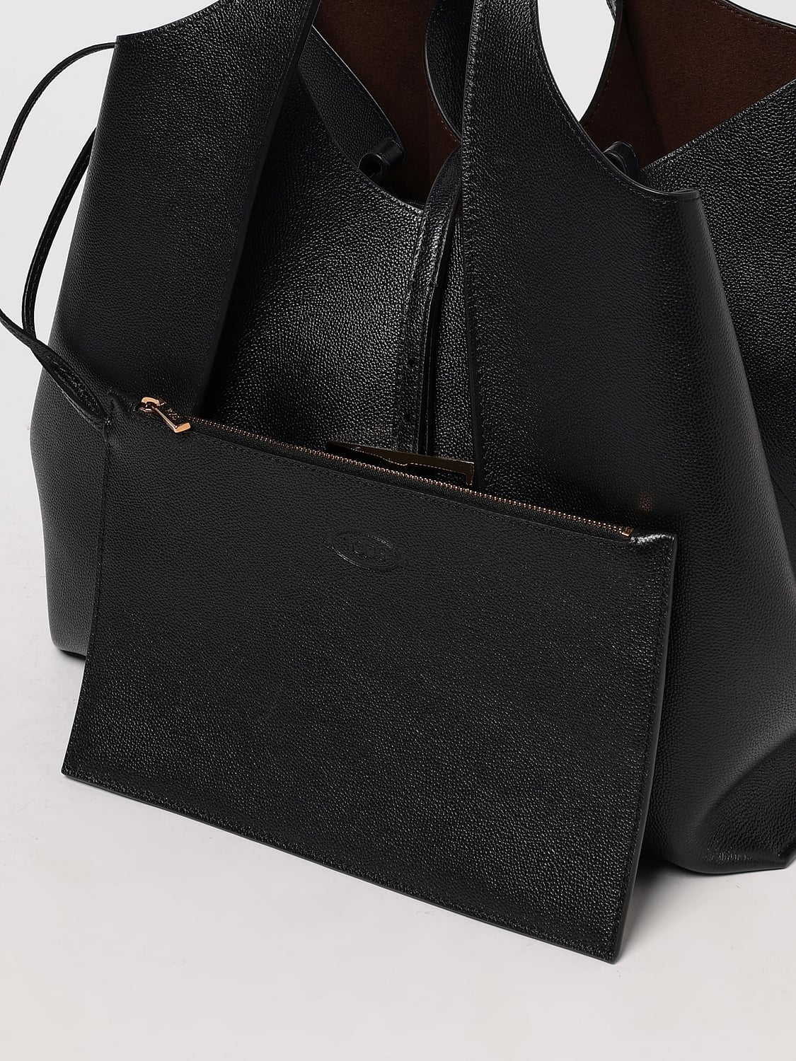 TOD'S BORSA A SPALLA: Borsa T Timeless Tod's in pelle a grana , Nero - Img 3